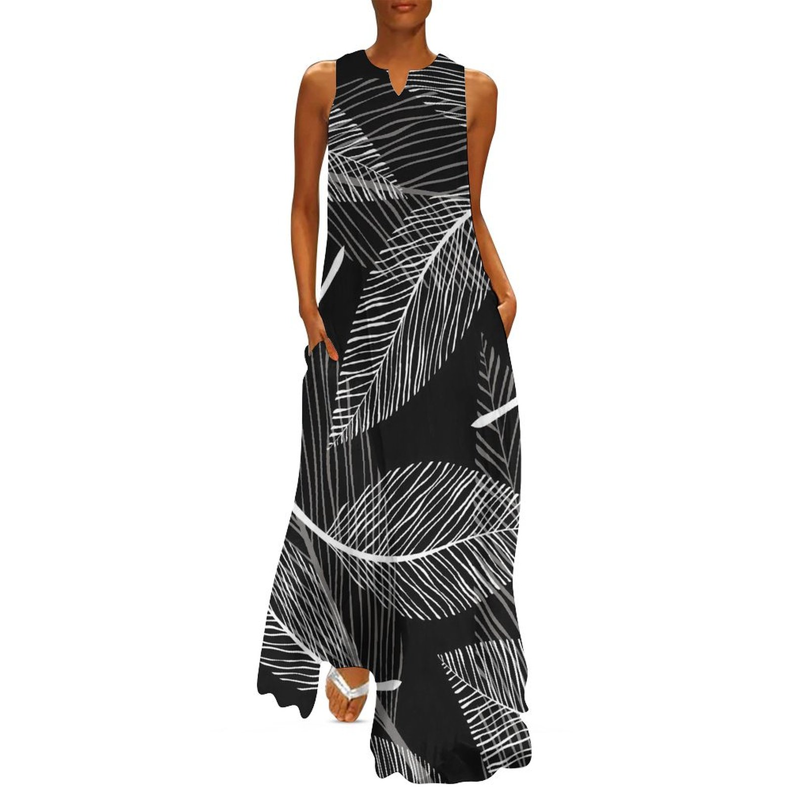 Green Leaf Dress Spring Christmas Pine Cones Street Style Boho Beach Long  Dresses Woman Custom Party Maxi Dress Big Size 4XL 5XL - Walmart.com
