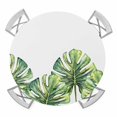thumbnail image 1 of Green Leaf Elastic Fitted Round Table Cover Watercolor Plant Waterproof Outdoor Tablecloth for Holiday Party, Picnic, Patio & Dining Fits Tables Up to 36"-44", 1 of 8
