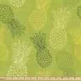 thumbnail image 1 of Ambesonne Green Leaf Fabric by the Yard Upholstery, Tropical Pineapple, 5 Yards, Apple Green and Fern Green, 1 of 4