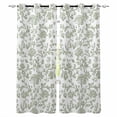 thumbnail image 1 of Green Leaf Flower Blackout Curtains 63 Inches Long, Vintage Farmhouse Bohemian Spring Thermal Insulated Black Out Curtains, Darkening Window Curtain Drapes for Bedroom Living Room 42"x63" 2 Panels, 1 of 8