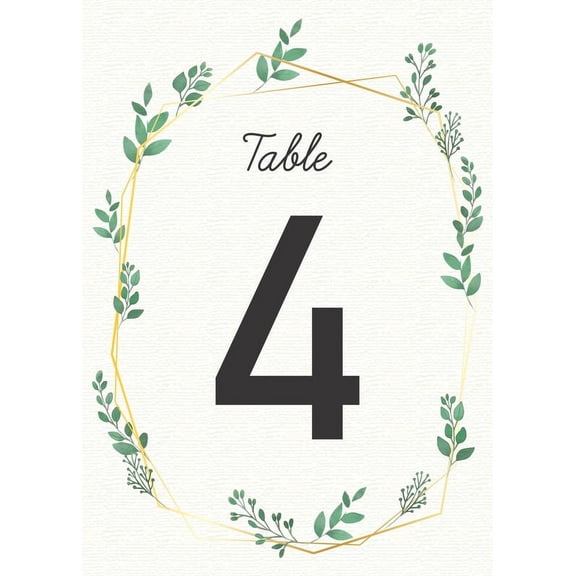 Green Leaf Frame 1-25 Wedding Table Number Cardss Double Sided Paper Cardss For Reception Events Parties Baby Shower Birthday 4x6 Inch