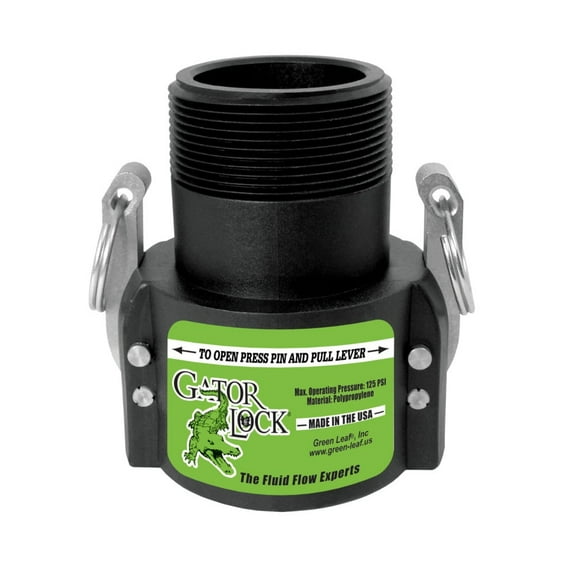 Green Leaf GLP300B CamLock Coupler, Polypropylene, Each