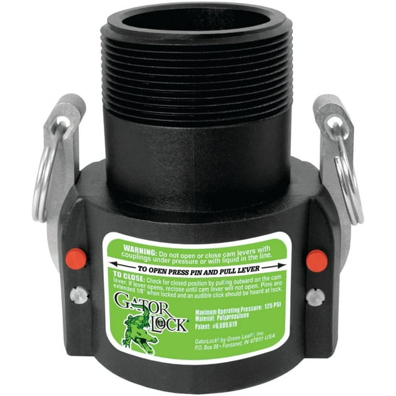 Green Leaf Inc Coupler Cam Lock F 2In Thread GLP 200 B