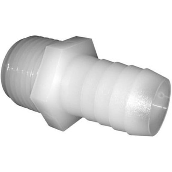 Green Leaf Inc D-3412 Barb Garden Hose Adapter 3/4 Inch MGHT x 1/2 Inch