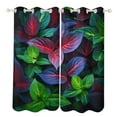 thumbnail image 1 of Green Leaf Jungle Animals 2 Panels 3D Printing Pattern Curtain for Bedroom Living Room Kitchen Window Decoration Home, 1 of 6