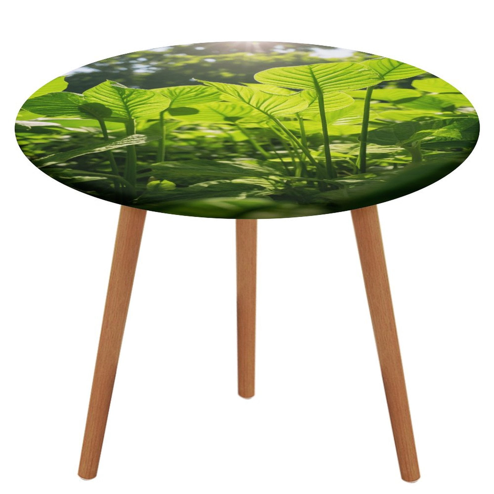 Aperturee Marine Life Leaves Plant Theme Fitted Stretch Table Cover