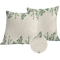 thumbnail image 1 of Green Leaf Outdoor Pillow Covers 16x16 Set of 2,Waterproof Patio Throw Pillowcase Protectors,Sage Eucalyptus Farmhouse Country Plant Decorative Pillow Shams Cushion Covers for Seat Bed Couch Sofa, 1 of 8