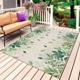 thumbnail image 1 of Green Leaf Outdoor Rug for Patio/Deck/Porch, Non-Slip Large Area Rug 5 x 7 Ft, Fall Plant Country Vintage Watercolor Beige Indoor Outdoor Rugs Washable Area Rugs, Reversible Camping Rug Carpet Runner, 1 of 8