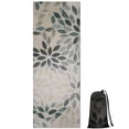 thumbnail image 1 of Green Leaf Pattern Hot Yoga Mat Towel Non Slip for Hot Yoga - Quick-Drying Yoga Mat Cover with 4 Corner Pockets with Travel Bag - Hot Yoga Towel Non Slip 74"x26", 1 of 6