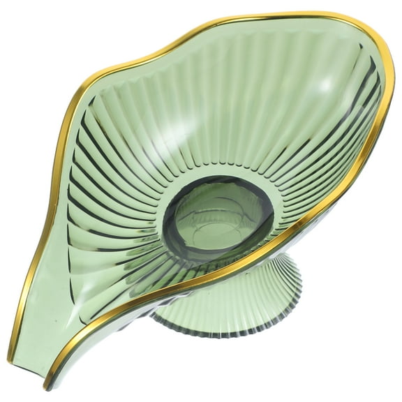 Green Leaf Self-Draining Soap Dish for Shower, Bathroom, Kitchen Sink