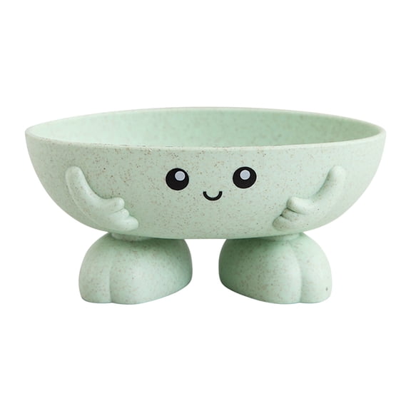 Green Leaf-Shape Self Draining Soap Dish For Bathroom Bar Soap Easy Clean Keeps Soap Dry Plastic