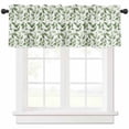thumbnail image 1 of Green Leaf Valances for Windows Farmhouse Kitchen Curtains Valances Rod Pocket Valance Curtains for Kitchen Windows Country Plant Botanical Spring Summer Window Valances for Bathroom Bedroom 42"x18", 1 of 6