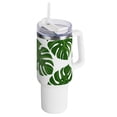thumbnail image 1 of Green Leaves 40 oz Tumbler with Handle Insulated&nbsp;Travel Mug&nbsp;Lid Straw Leak Proof Steel Vacuum Water Bottles Glasses Fits in Car Cup Holder, 1 of 7