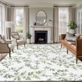 thumbnail image 1 of Green Leaves Area Rug 5x8 Washable Rug Non Slip Summer Botanical Elegant Farmhouse Large Area Rug Soft Stainresistant Indoor Floor Carpet for Living Room Bedroom Home Office Dining Room Nursery, 1 of 8