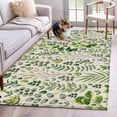 thumbnail image 1 of Green Leaves Area Rugs 2.7'x5', Washable Small Throw Rugs for Kitchen Bedroom, Elegant Pastoral Summer Botanical Rustic Indoor Outdoor Rug Non-Slip Low Pile Carpet Runner Reversible Floor Mats, 1 of 8