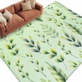 thumbnail image 1 of Green Leaves Area Rugs Collection 6'x9', Summer Botanical Farmhouse Leaf Non Slip Indoor Rectangle Throw Runner Rug Floor Mat Carpet for Living Room Dining Table Bedroom Nursery, 1 of 9