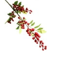 thumbnail image 1 of Green Leaves Artificial Berries Branch Plant Bouquet Party Home Wedding Decor, 1 of 7
