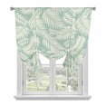 thumbnail image 1 of Green Leaves Balloon Curtains for Windows, Bedroom Curtains 54 Inch Length, Summer Tropical Plants Botanical Silhouettes Tie Up Curtains Panels Thermal Insulated Bathroom Curtains Window 42"x54", 1 of 8