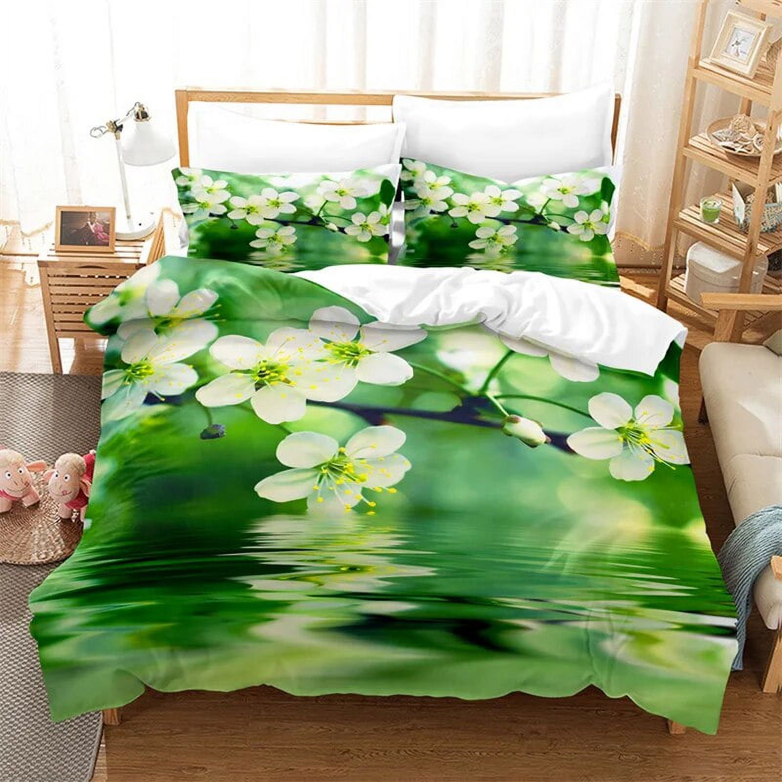 Green Leaves Bedding Set Lovely Kid's Duvet Cover Boys Quilt Cover Room
