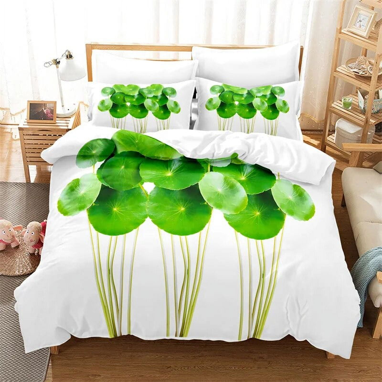 Green Leaves Bedding Set Lovely Kid's Duvet Cover Boys Quilt Cover Room