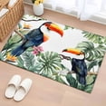 thumbnail image 1 of Green Leaves Birds Bathroom Rug Washable 2x3 Entryway Rug Non Slip Summer Botanical Watercolor Front Door Mat Low Pile Indoor Doormat Throw Floor Carpet for Kitchen Bedroom Entrance, 1 of 8