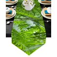thumbnail image 1 of Green Leaves Branches Table Runner Modern Table Flag Home Party Country Wedding Decoration Tablecloth Table Runners, 1 of 5