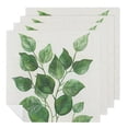 thumbnail image 1 of Green Leaves Cloth Napkin Reusable for Hotel Home Banquet Atmosphere Embellishment Polyester Gift, 1 of 7