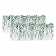 thumbnail image 1 of Green Leaves Curtain Valances for Windows, Kitchen Valance Window Treatments Panel 2 Pack, Modern Simple Country Spring Pastoral Vines Rod Pocket Short Curtains for Bathroom Bedroom 60 x 18 Inch, 1 of 8