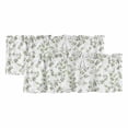 thumbnail image 1 of Green Leaves Curtain Valances for Windows, Kitchen Valance Window Treatments Panel 2 Pack, Summer Botanical Elegant Farmhouse Rod Pocket Short Curtains for Bathroom Bedroom 42 x 18 Inch, 1 of 8