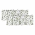 thumbnail image 1 of Green Leaves Curtain Valances for Windows, Kitchen Valance Window Treatments Panel 2 Pack, Summer Botanical Elegant Farmhouse Rod Pocket Short Curtains for Bathroom Bedroom 54 x 18 Inch, 1 of 8