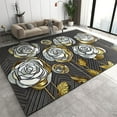 thumbnail image 1 of Green Leaves Decorate Carpet, Area Rug, Modern Tree Creative Decorative Farmhouse Rug, Home Decor Carpet Easy To Clean Breathable Non-Slip Comfortable For Bedroom Living Room Terrace, 1 of 7