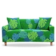 thumbnail image 1 of Green Leaves Elastic Sofa Cover Couch Cover Stretch Slipcover Sectional Sofa Cover Slipcover Sofa Covers Furniture Protector, 1 of 4