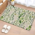 thumbnail image 1 of Green Leaves Entryway Rug 2'x3'&nbsp; Non Slip Front Door Mats, Elegant Pastoral Summer Botanical Rustic Entrance Rugs Indoor Outdoor Carpet, Washable Floor Mats Small Area Rug for Bedroom Kitchen, 1 of 8