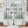 thumbnail image 1 of Green Leaves Farmhouse Kitchen Curtains: Vintage Botanical Nature Kitchen Window Curtain, Plants Cafe Art Rod Pocket Window Drapes Decor 36 Inch 2 Panels (Leaf 2, 28"X36"), 1 of 4