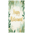 thumbnail image 1 of Green Leaves Happy Retirement Banner Botanical Design Nature Theme Backdrop for Retirement Celebration Indoor Party Event Decoration, 1 of 9