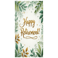 thumbnail image 1 of Green Leaves Happy Retirement Banner Botanical Design Nature Theme Backdrop for Retirement Celebration Indoor Party Event Decoration, 1 of 8