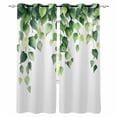 thumbnail image 1 of Green Leaves Kitchen Curtains Pastoral Spring Nature Vines Aesthetic Cafe Short Curtains for Bathroom Blackout Window Curtain Grommet Small Window Treatment Drapes for Bedroom Living Room 42"x45"x2, 1 of 9