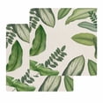 thumbnail image 1 of Green Leaves Kitchen Dish Towels for Drying Dishes Set of 2, Tropical Summer Botanical Watercolor Elegant Rustic Waffle Weave Microfiber Hand Tea Bathroom Towels Quick Dry & Absorbent Towel 12x12, 1 of 7