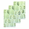 thumbnail image 1 of Green Leaves Kitchen Dish Towels for Drying Dishes Set of 3, Summer Botanical Farmhouse Leaf Waffle Weave Microfiber Hand Tea Bathroom Towels Quick Dry & Absorbent Towel 15.7x23.6, 1 of 7
