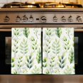 thumbnail image 1 of Green Leaves Kitchen Towels Set of 1, Summer Botanical Farmhouse Leaf Watercolor Absorbent Dish Towels for Kitchen, Microfiber Hand Towel, Quick Drying Tea Towel for Cleaning Decorative Dishcloths, 1 of 7