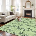 thumbnail image 1 of Green Leaves Large Area Rugs 8x10 ft Hand-Painted Modern Spring Leaf Plant Teal Green Botanical Green Washable Rug Non Slip Indoor Carpet Absorbent Floor Mat for Living Room Bedroom Dining Room, 1 of 9