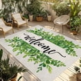 thumbnail image 1 of Green Leaves Outdoor Rug 4x6 Ft - Reversible Patio Rug Outdoor Camping Rugs, Spring Summer Farmhouse Watercolor Plant Beige Indoor Outdoor Area Rugs, Non-Slip Outdoor Carpet Runner for Deck/Porch, 1 of 8