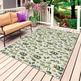 thumbnail image 1 of Green Leaves Outdoor Rug for Patio/Deck/Porch, Non-Slip Large Area Rug 3 x 5 Ft, Pastoral Rustic Botanical Plant Beige Indoor Outdoor Rugs Washable Area Rugs, Reversible Camping Rug Carpet Runner, 1 of 8