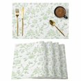 thumbnail image 1 of Green Leaves Placemats Set of 6 Farmhouse Pastoral Botanical Vines Ethnic Place Mats Indoor Wipeable Table Mats Washable Cloth Dining Table Placemats for Kitchen Holiday Party Home Decor 13x19 Inch, 1 of 9