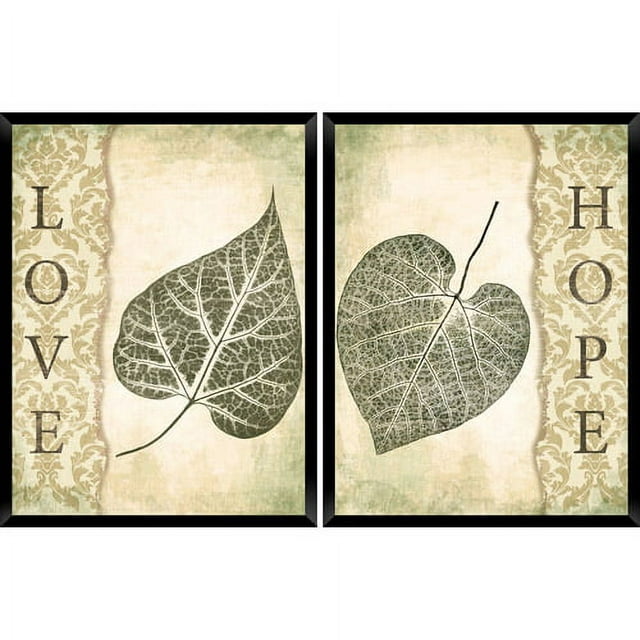 Green Leaves, Set of 2