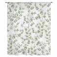 thumbnail image 1 of Green Leaves Sheer Curtains 45 Inches Long, Summer Botanical Elegant Farmhouse Light Filering Curtains, Breathable Simi Curtain Privacy Drapes for Kitchen Bathroom Lightweight Small Window Treatment, 1 of 9