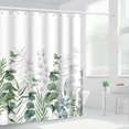 thumbnail image 1 of Green Leaves Shower Curtain For Bathroom, Grey Eucalyptus Leaves Cloth RV Bathtub Watercolor Shower Curtains Palm Tropical Leaves Fabric Waterproof Bathroom Curtain With Hooks 65"W x 72"L, 1 of 6