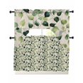 thumbnail image 1 of Green Leaves Swag Curtains for Living Room/Bedroom Windows, Spring Watercolor Abstract Plants Kitchen Curtains and Valances Set 36 Inch Length, Light Filtering Swags Valance Curtain Panels, 1 of 5