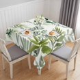 thumbnail image 1 of Green Leaves Table Cloth Waterproof Tablecloths, Summer Botanical Farmhouse Watercolor Leaf Tablecloth Dining Table Cover for Kitchen Party Tabletop Outdoor, Square Tablecloth 54x54 Inch, 1 of 9
