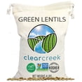thumbnail image 1 of Grown in Montana Green Lentils | 4 lb Linen Drawstring Bag | Non-GMO | Kosher | Vegan | Non-Irradiated, 1 of 7